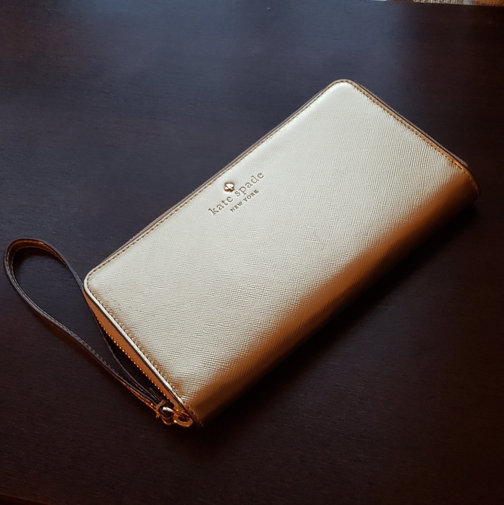 Kate Spade gold clutch